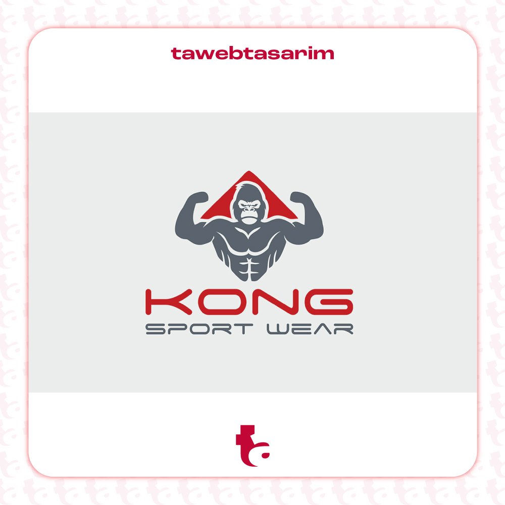 Kong Sport Wear logo tasarım çalışması