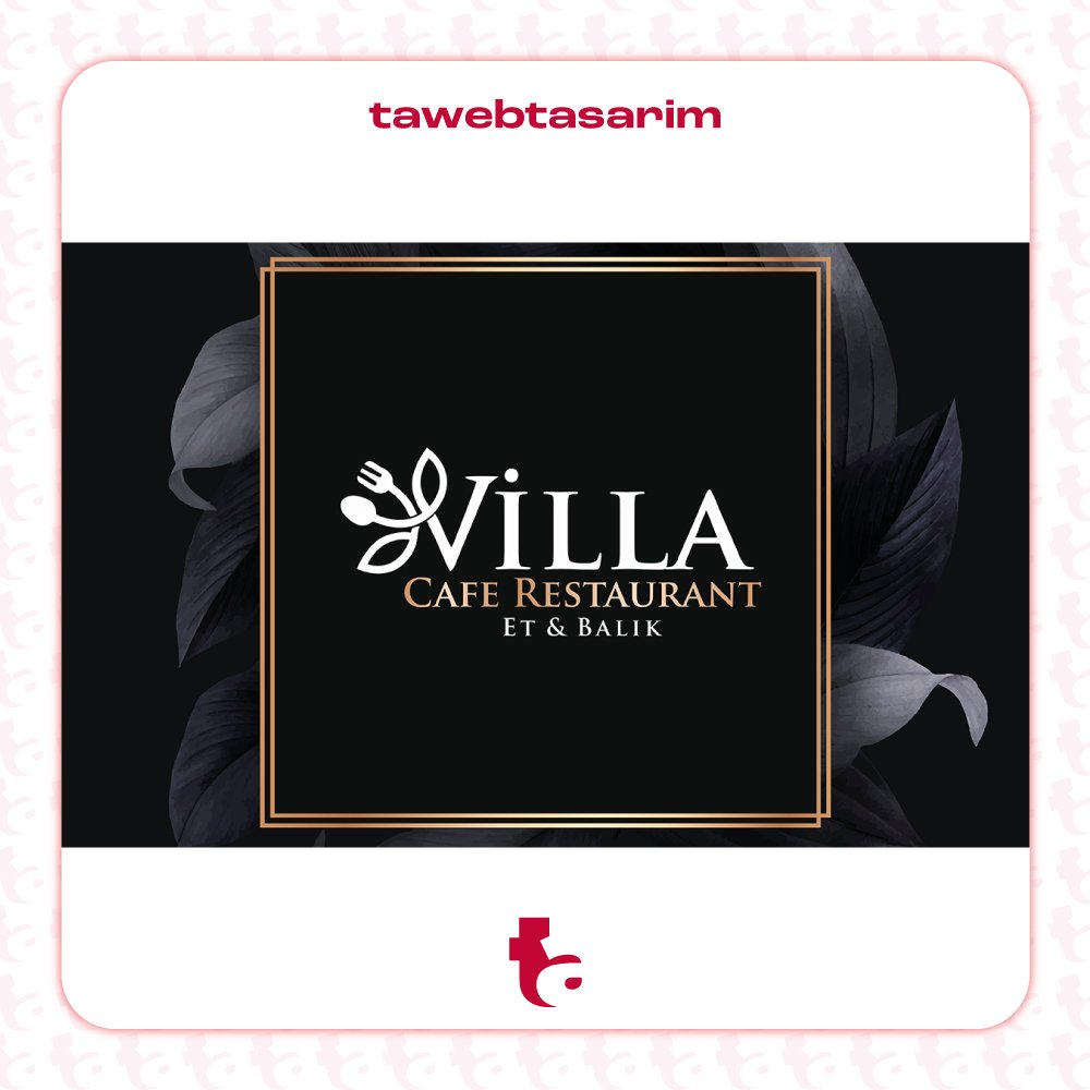 Villa Cafe Restaurant Et & Balık logo tasarım çalışması