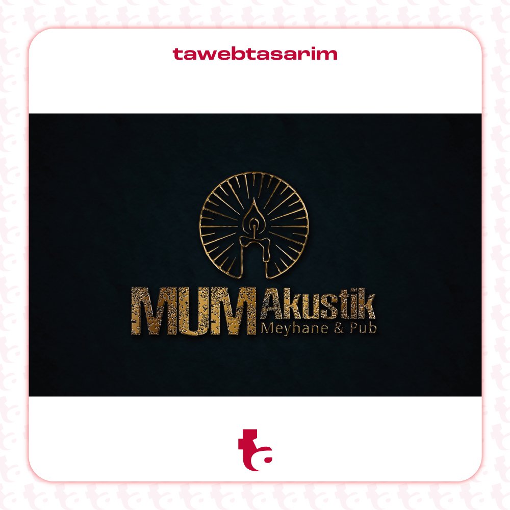 Mum Akustik Meyhane & Pub logo tasarım çalışması